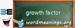 WordMeaning blackboard for growth factor